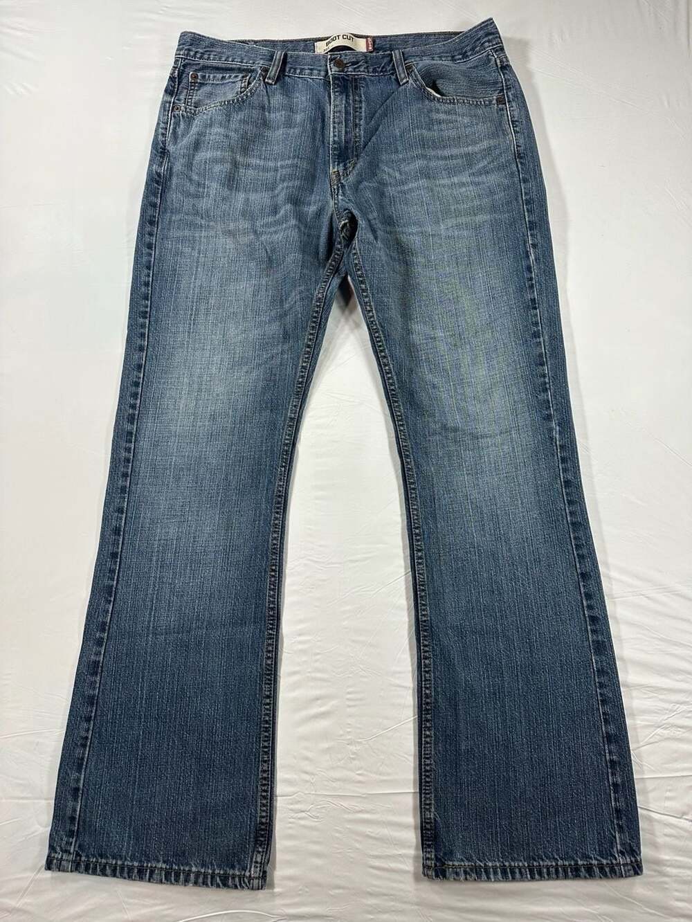 Y2K Levi's 527 Bootcut Mens Jeans 36x34(Fits 36x33)Blue Slim Medium Wash
